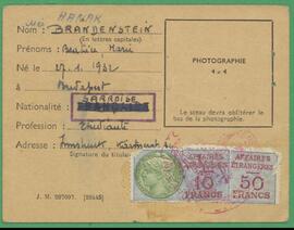 Identitätskarte/Personalausweis Frankreich