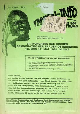 Frauen-Info BDF Tirol Nr. 3/1981